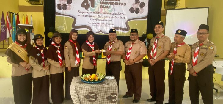 Pramuka Universitas Riau melaksanakan HUT Gugusdepan Ke-41