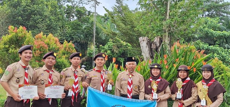 Pramuka Universitas Riau mengikuti kegiaan Raimuna Ranting Binawidya Kota Pekanbaru